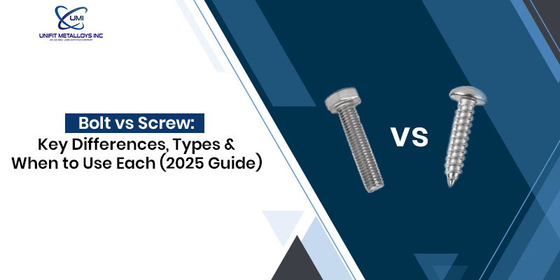 Bolt vs Screw: Understanding the Key Differences & Types
